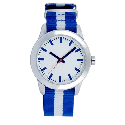 Orinoco unisexhorloge blauw-wit