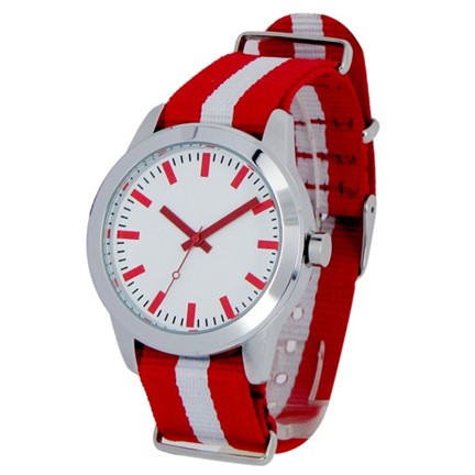Orinoco unisexhorloge rood-wit