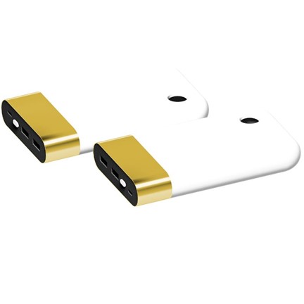 Powerbank Curve goud-wit