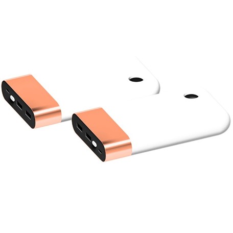 Powerbank Curve koper-wit