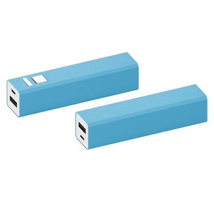 Powerbank Shine aluminium blauw