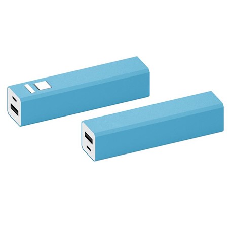 Powerbank Shine aluminium blauw