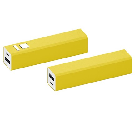 Powerbank Shine aluminium geel