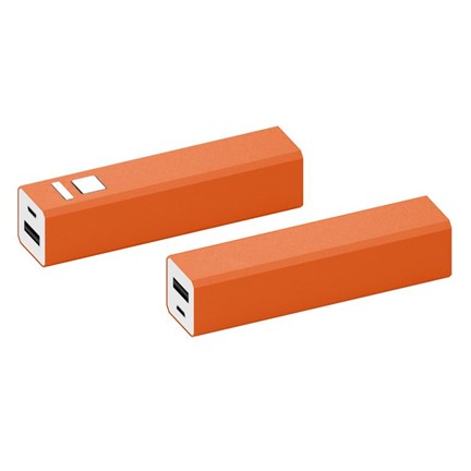 Powerbank Shine aluminium oranje