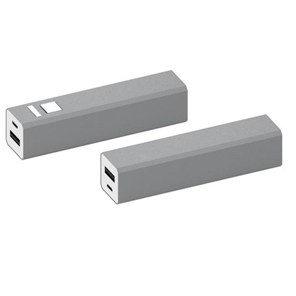 Powerbank Shine aluminium zilver