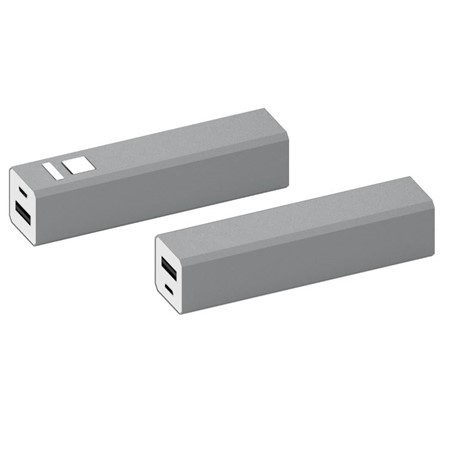 Powerbank Shine aluminium zilver