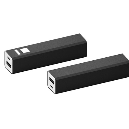 Powerbank Shine aluminium zwart