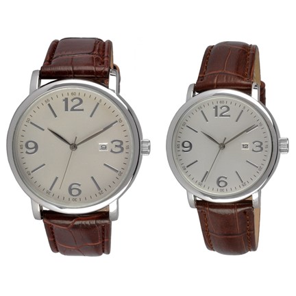 Prestige dames- en herenhorloge creme