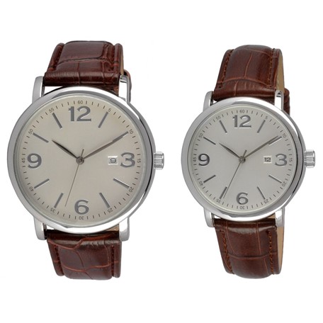 Prestige dames- en herenhorloge creme