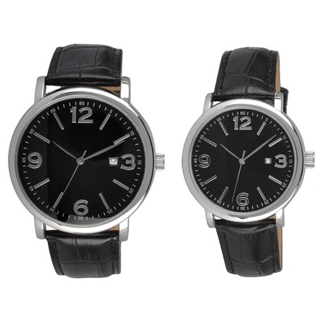 Prestige dames- en herenhorloge zwart