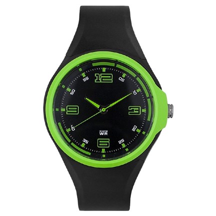 Spike herenhorloge zwart-groen