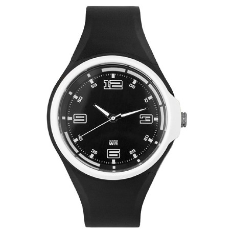 Spike herenhorloge zwart-wit