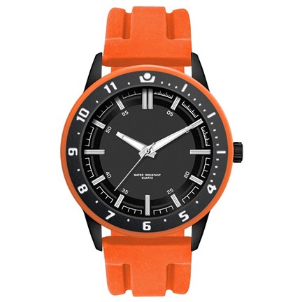 Surfer herenhorloge oranje-zwart