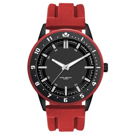 Surfer herenhorloge rood-zwart