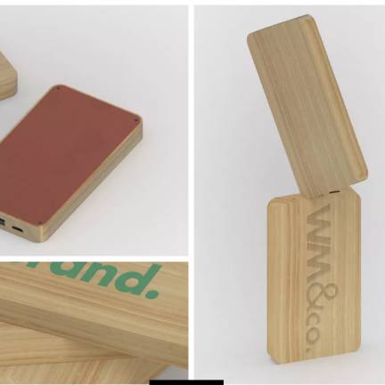 Bamboo powerbank popi