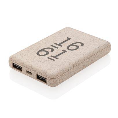 Duurzame powerbank van tarwestro