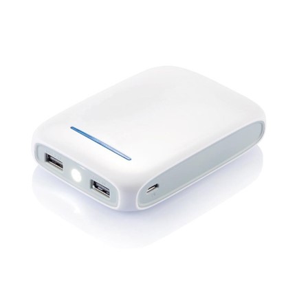 10.000 mAh powerbank, wit