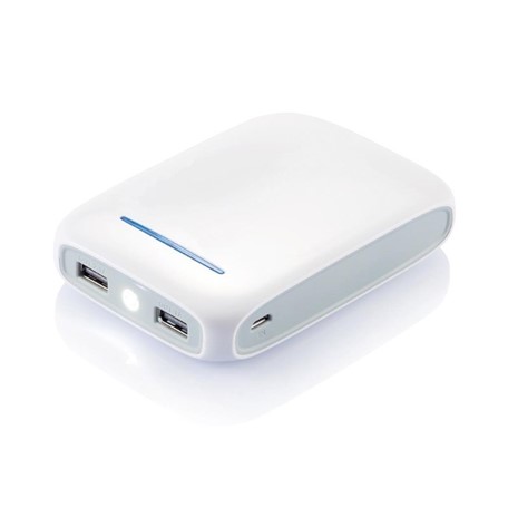 10.000 mAh powerbank, wit