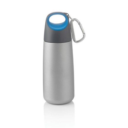 Bopp Mini fles met karabijnhaak, blauw