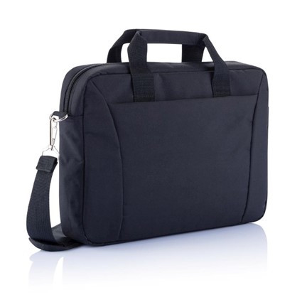 PVC vrije 15,4 exhibition laptop tas, zwart