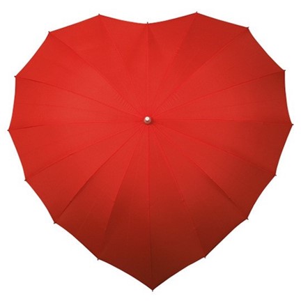 paraplu, hartvormig, windproof