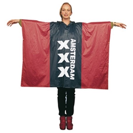 regenponcho, bedrukt, PVC, één maat