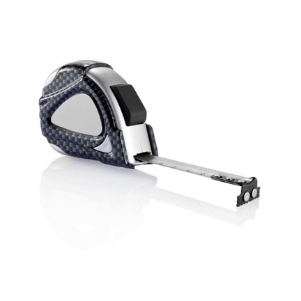 Carbon rolmaat, zilverkleurig