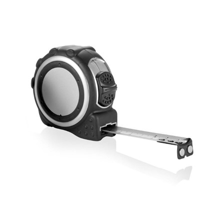 Rubber rolmaat, zilverkleurig