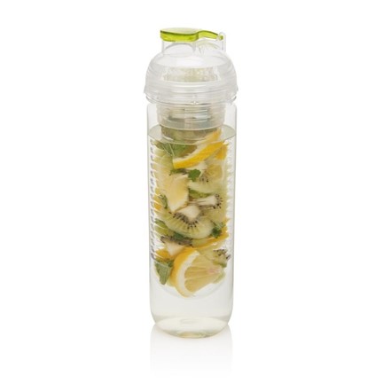 Waterfles met infuser, groen