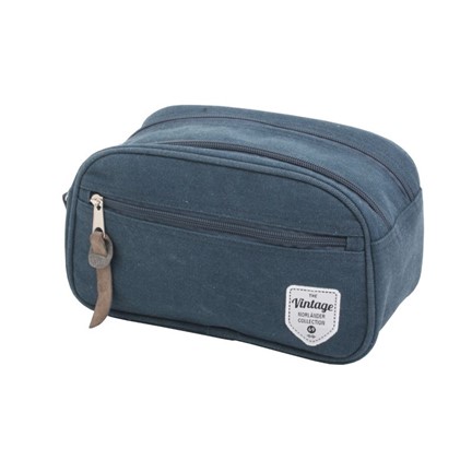 Vintage Canvas Cosmeticbag Blue