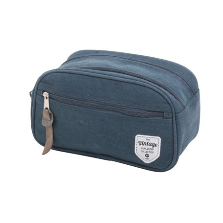 Vintage Canvas Cosmeticbag Blue