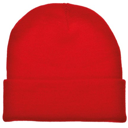 Gebreide Muts Rood acc. Rood