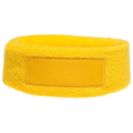 Hoofdband 18cm Met Label 9*3 cm Geel acc. Geel