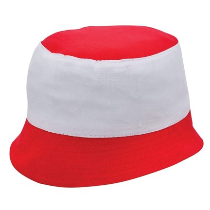 Promo Vissershoed Rood acc. Wit