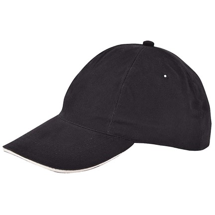 Kinder Brushed Promo Cap Zwart acc. Naturel