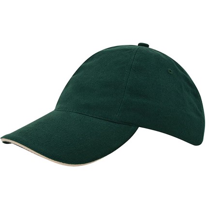 Kinder Brushed Promo Cap Flessengroen acc. Naturel