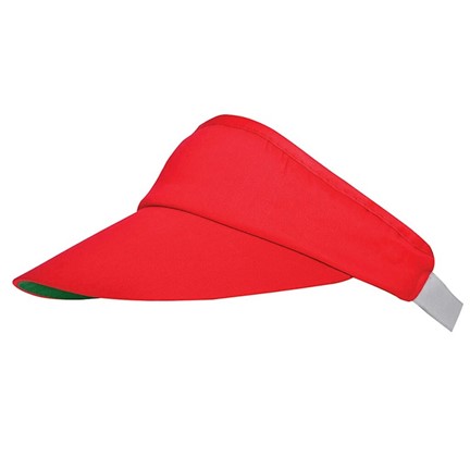 Zonneklep Rood met groene onderkant