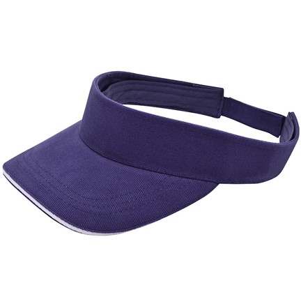Brushed Zonneklep Navy acc. Wit