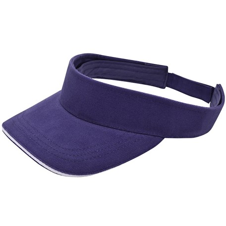 Brushed Zonneklep Navy acc. Wit