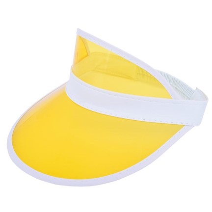 Zonneklep met PVC Scherm Wit acc. Geel