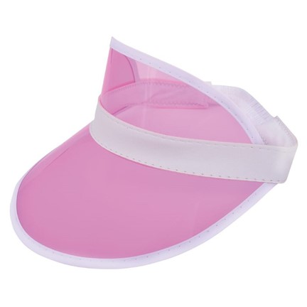 Zonneklep met PVC Scherm Wit acc. Roze