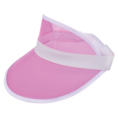 Zonneklep met PVC Scherm Wit acc. Roze