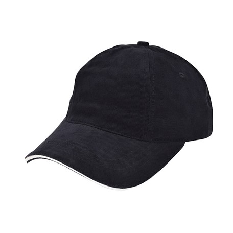 Brushed Promo Cap Zwart acc. Naturel