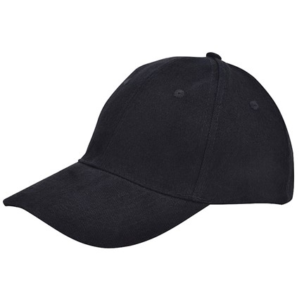 Brushed Twill Cap Zwart acc. Zwart