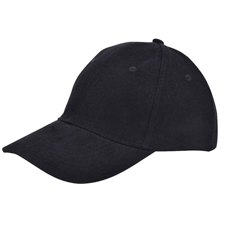 Brushed Twill Cap Zwart acc. Zwart