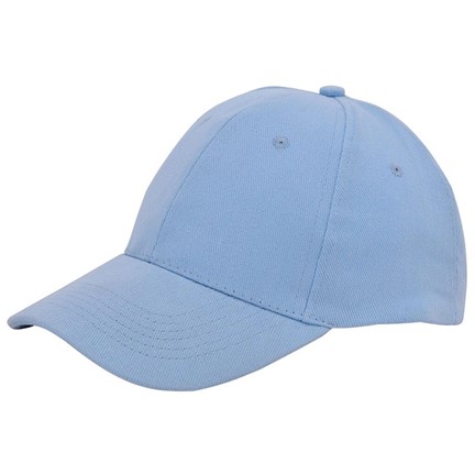 Brushed Twill Cap Lichtblauw acc. Lichtblauw