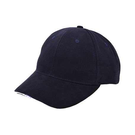 Heavy Brushed Cap met Ledverlichting Navy acc. Wit