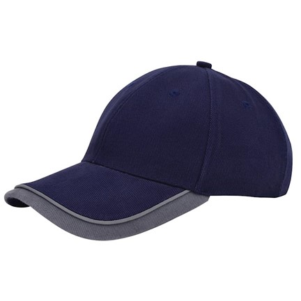 Double Peak Cap Navy acc. Grijs