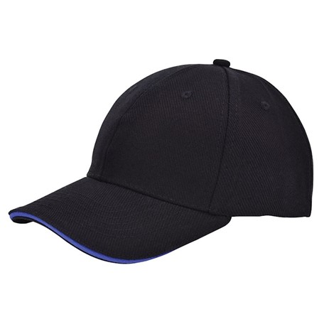 Canvas Sandwich Cap Zwart acc. Royaal