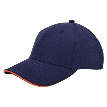 Canvas Sandwich Cap Navy acc. Oranje